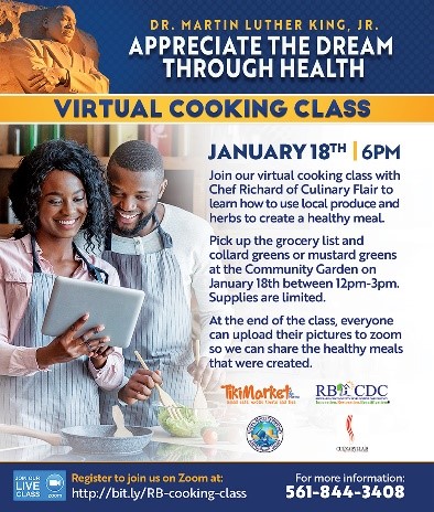 rbcdc MLK Virtual Cooking Class Flyer